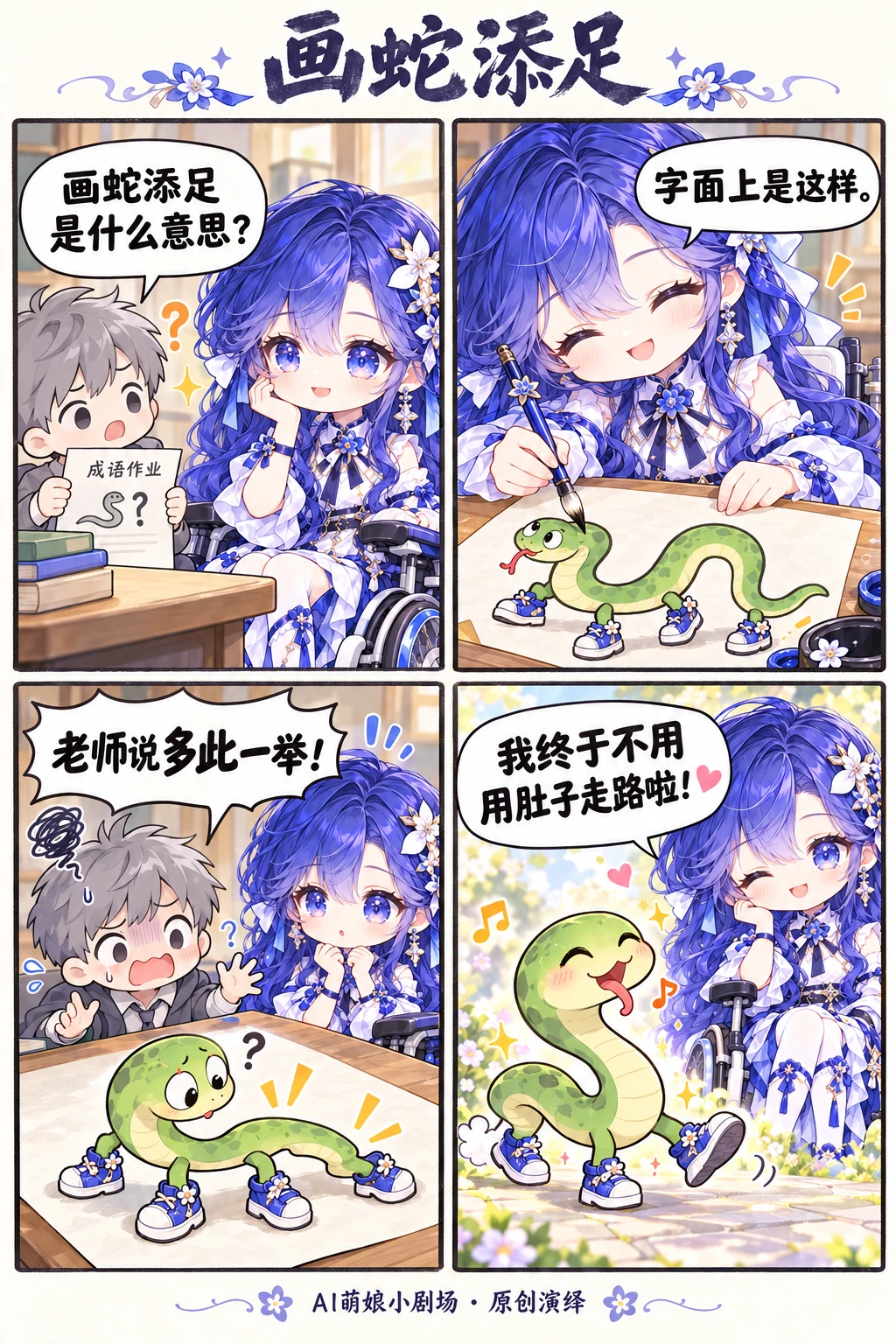 画蛇添足：原创四格漫画，点击可放大