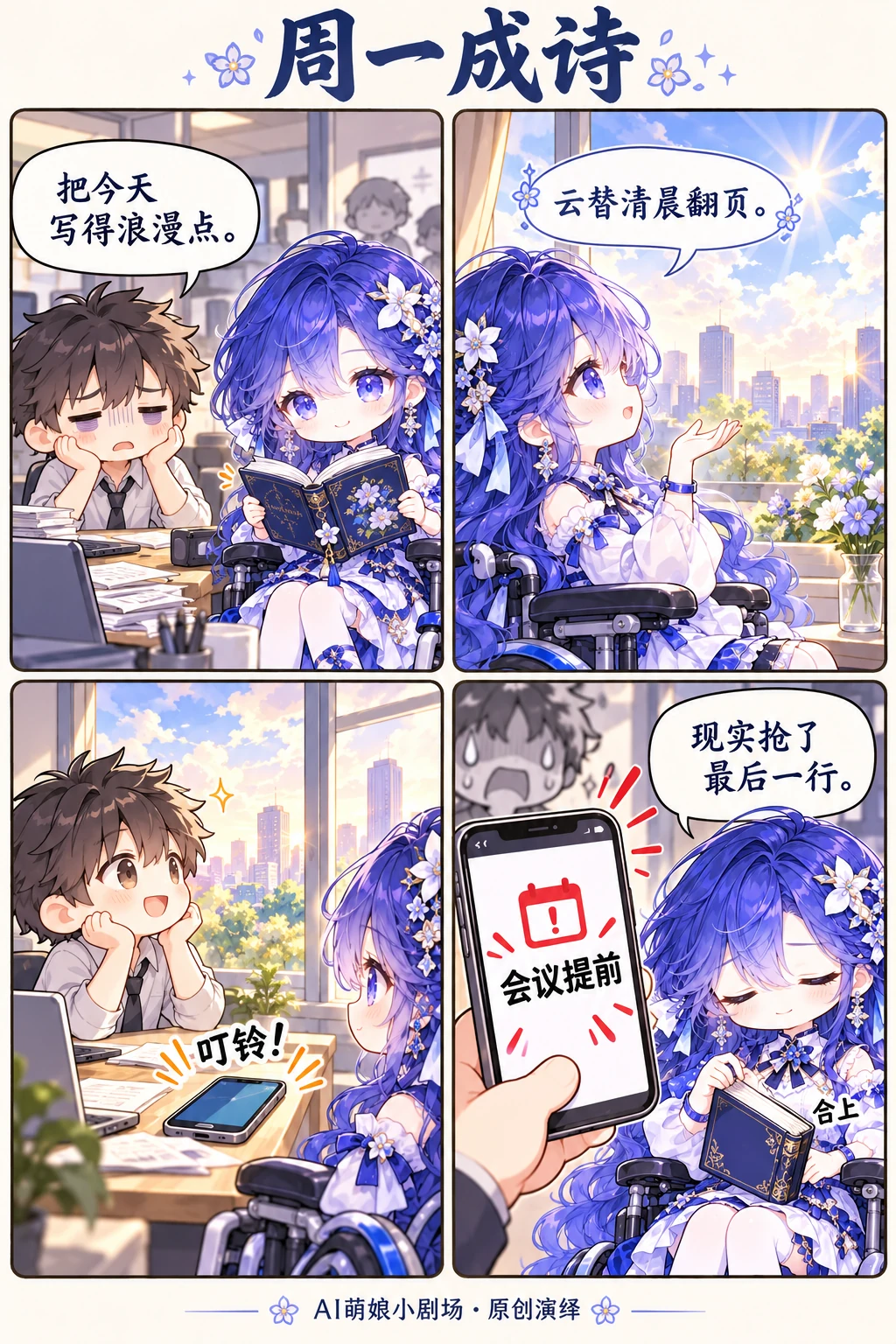 周一成诗：原创四格漫画，点击可放大