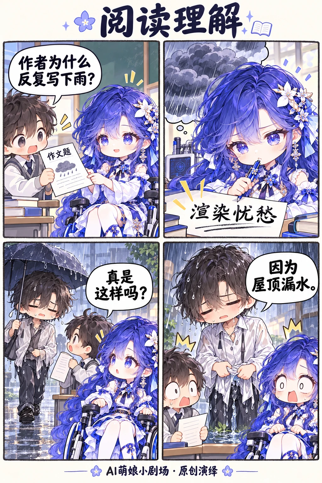 阅读理解：原创四格漫画，点击可放大