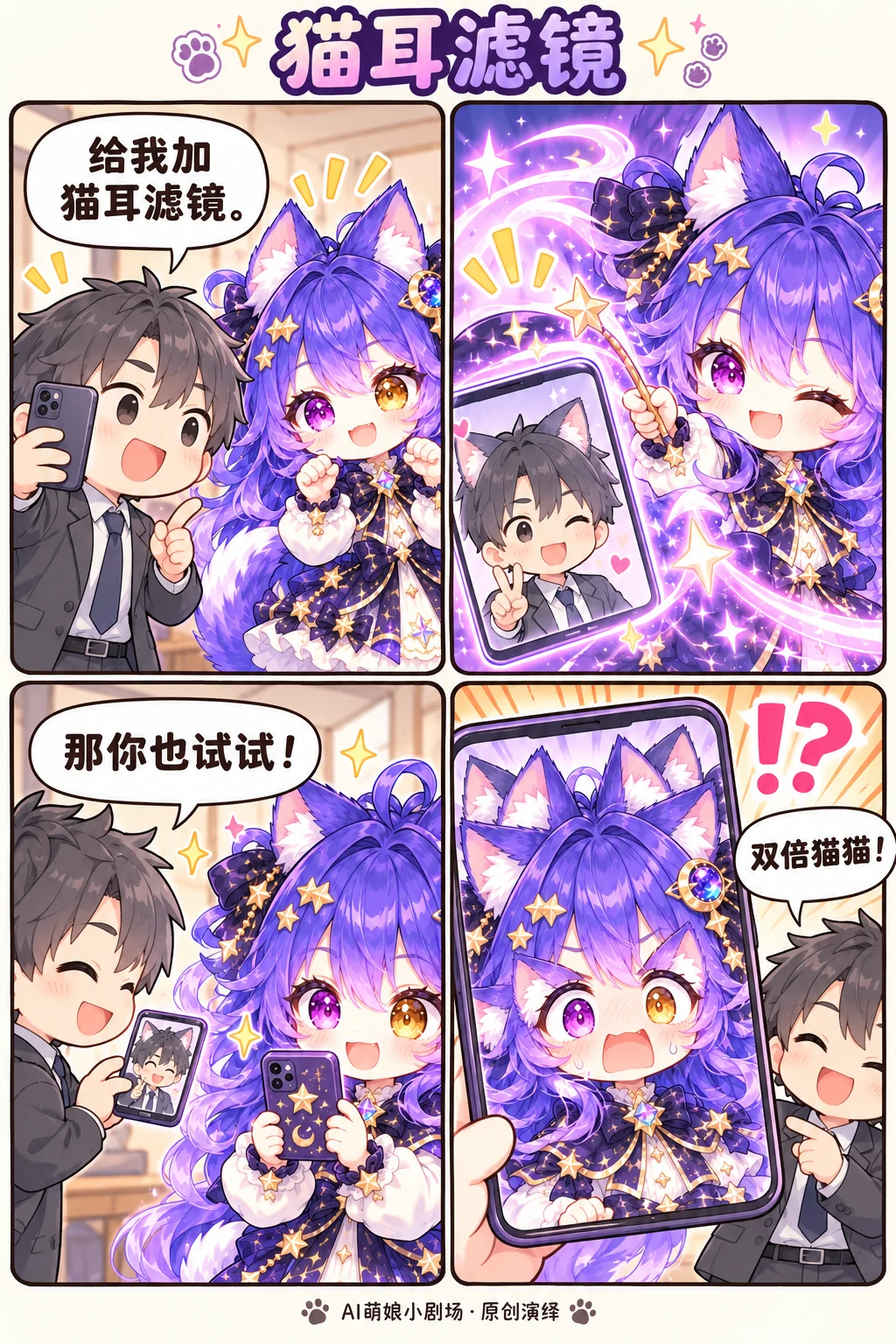 猫耳滤镜,虚构四格漫画