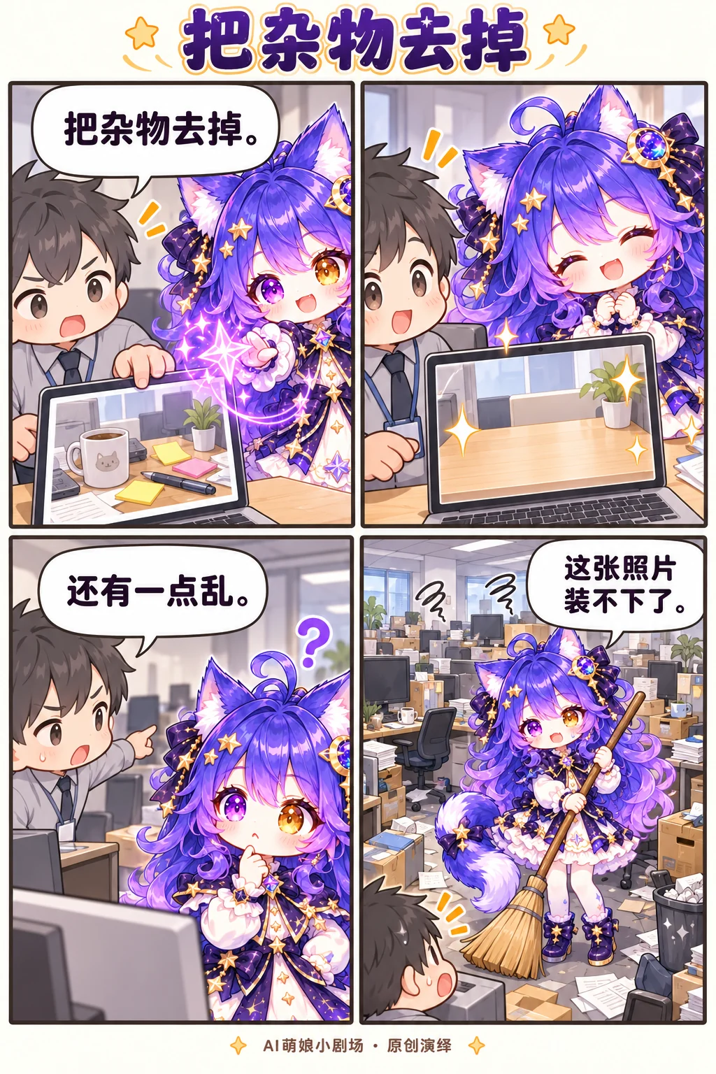 把杂物去掉,虚构四格漫画